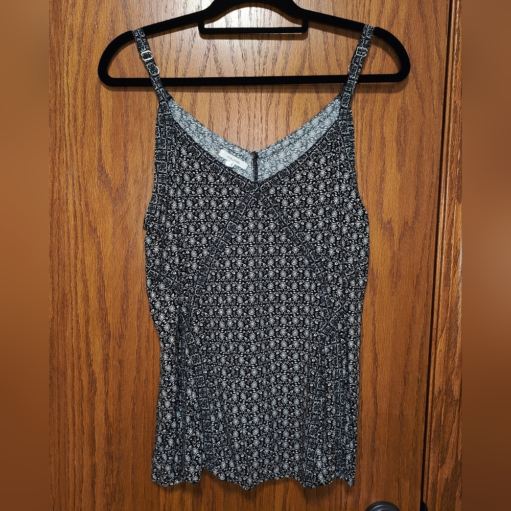 Women's Maurices Black & White Floral Camisole Top, Size 0X